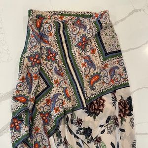 Anthropologie Multi-colored handkerchief hem skirt - Size L